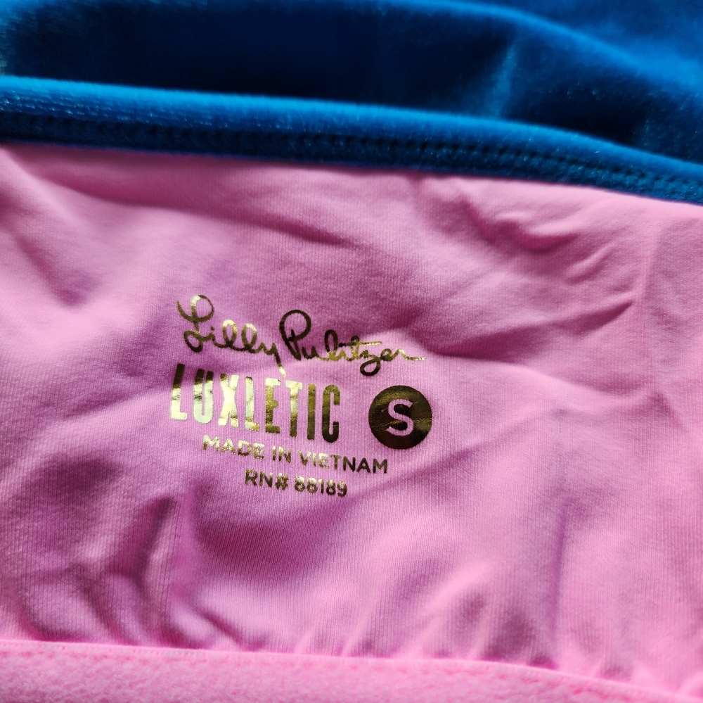 Lilly Pulitzer Weekender Luxletic High Rise Velour Leggings & Cassis Top Set NWT - Picture 10 of 16